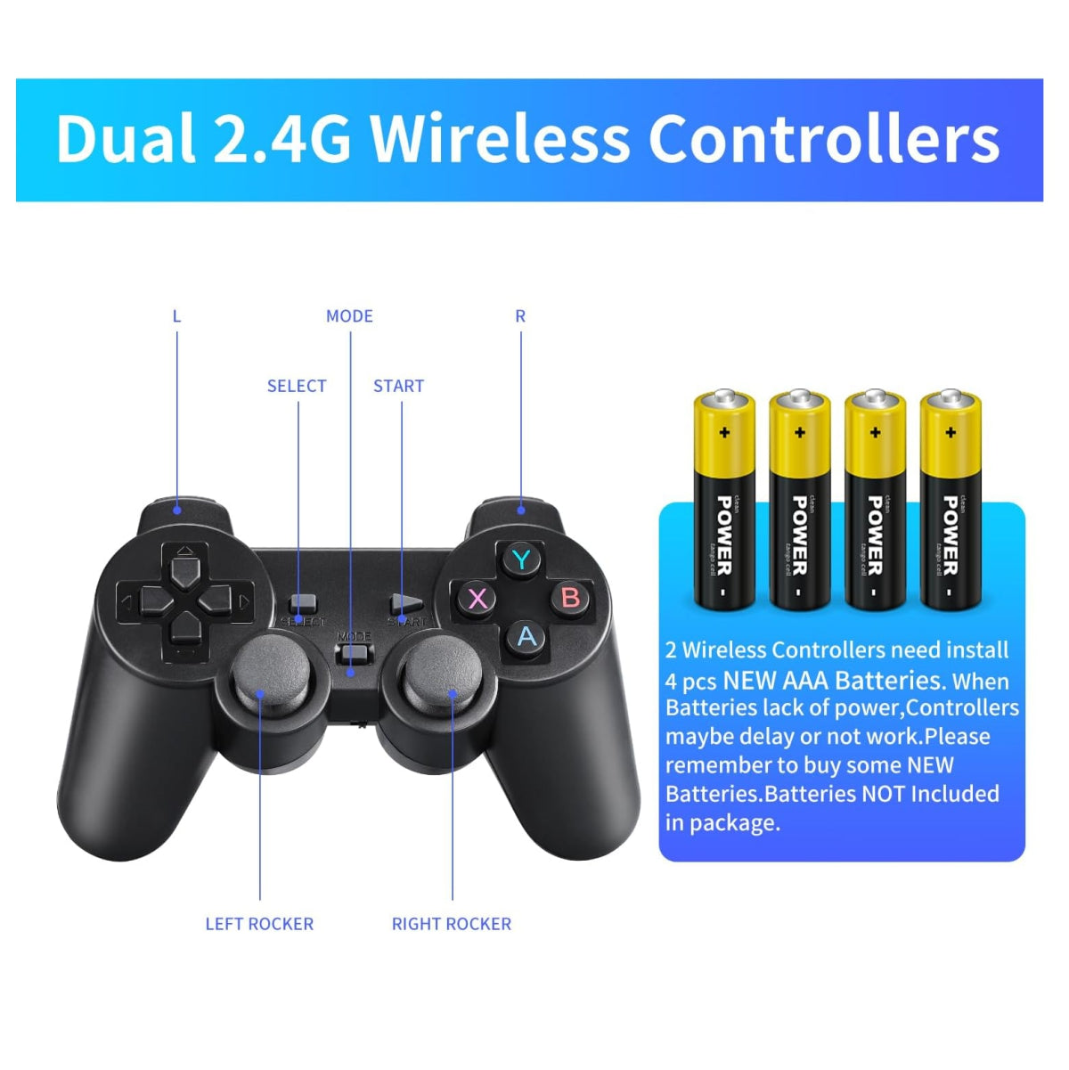 Consola Retro 4K con 2 Controles – 64GB